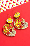 Handcrafted Wood Earrings- KC Helmet