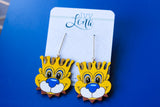 Handcrafted Wood Earrings- KC Sluggerrr