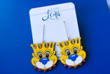 Handcrafted Wood Earrings- KC Sluggerrr