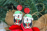 Hand-Painted Wood Earrings- Gifting Penguin
