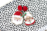 Hand-Painted Wood Earrings- Mr. & Mrs. Claus