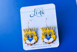 Handcrafted Wood Earrings- KC Sluggerrr