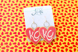 Handcrafted Wood Earrings- Rustic KC Heart
