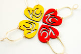 Handcrafted Wood Earrings- KC Heart