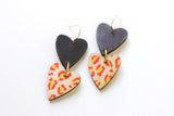 Handcrafted Wood Earrings- Hand-painted Leopard Print
