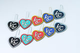 Handcrafted Wood Earrings- KC Hearts