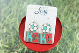 Handcrafted Wood Earrings- KC Baby!