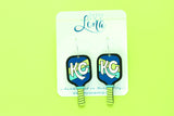 Handcrafted Wood Earrings- Pickleball