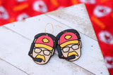 Handcrafted Wood Earrings- Coach Reid