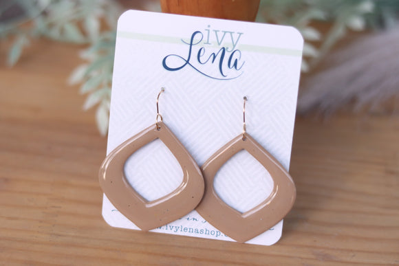 Handcrafted Polymer Clay Earrings- Neutral
