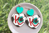 Handcrafted Wood Earrings- KC Baby!