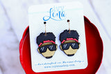 Handcrafted Wood Earrings- Mahomes