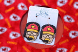 Handcrafted Wood Earrings- Coach Reid