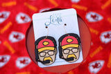 Handcrafted Wood Earrings- Coach Reid