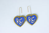 Handcrafted Wood Earrings- KC Hearts