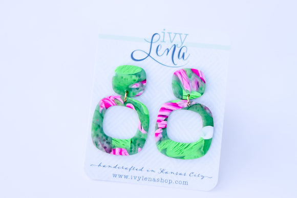 Handcrafted Polymer Clay Earrings- Playful Hues