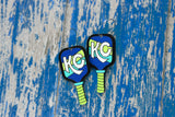 Handcrafted Wood Earrings- Pickleball