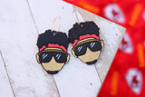 Handcrafted Wood Earrings- Mahomes