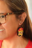 Handcrafted Wood Earrings- Coach Reid