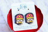 Handcrafted Wood Earrings- Coach Reid