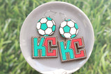 Handcrafted Wood Earrings- KC Baby!