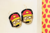 Handcrafted Wood Earrings- Coach Reid