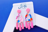 Handcrafted Polymer Clay Earrings- Vibrant Mix