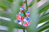 Handcrafted Polymer Clay Earrings- Vibrant Floral
