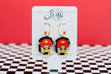 Handcrafted Wood Earrings- Reid Hoop Charms