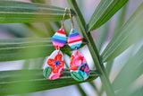 Handcrafted Polymer Clay Earrings- Vibrant Floral