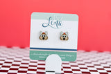 Handcrafted Wood Stud Earrings- KC Wolf