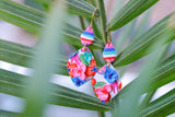Handcrafted Polymer Clay Earrings- Vibrant Floral