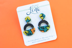 Handcrafted Polymer Clay Earrings- Fun Floral