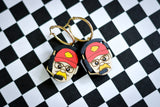 Handcrafted Wood Earrings- Reid Hoop Charms