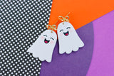 Handcrafted Polymer Clay Earrings- Giggle Ghosts