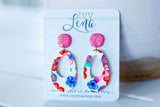 Handcrafted Polymer Clay Earrings- Vibrant Floral