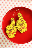 Handcrafted Wood Earrings- Hollow KC Arrowhead