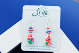 Handcrafted Polymer Clay Earrings- Vibrant Floral