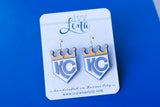 Handcrafted 3D Printed Earrings- KC Crown
