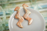 Handcrafted Polymer Clay Earrings- Pumpkin Spice Squiggles