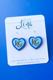 Handcrafted Wood Earrings- KC baseball