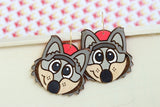 Handcrafted Wood Earrings- KC Wolf