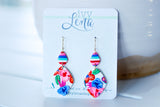 Handcrafted Polymer Clay Earrings- Vibrant Floral
