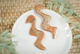 Handcrafted Polymer Clay Earrings- Pumpkin Spice Squiggles