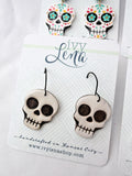 Handcrafted Polymer Clay Earrings- Skulls