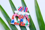 Handcrafted Polymer Clay Earrings- Vibrant Floral