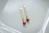 Handcrafted Bead Earrings- Purple Autumn