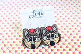 Handcrafted Wood Earrings- KC Wolf