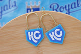 Handcrafted 3D Printed Earrings- KC Home Plate