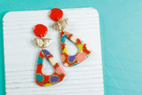 Handcrafted Polymer Clay Earrings- Spots of Fall